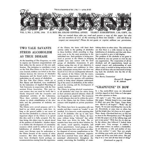 First Edition Facsimile: Grapevine Magazine 1944